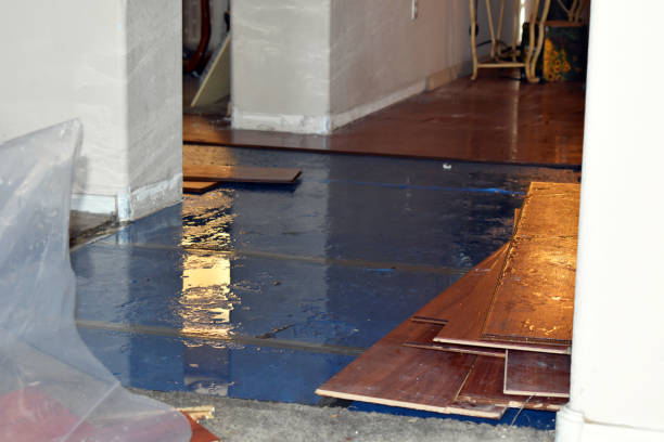 Professional Flood Damage Restoration technician working in Waelder, TX